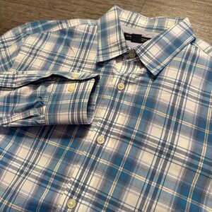 Banana Republic Shirt Men Small‎ Blue Plaid Button Up Long Sleeve Casual Cotton